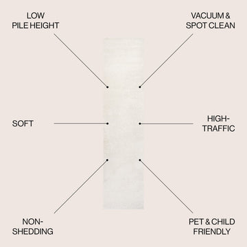 Haze Solid Low-pile Area Rug Cream